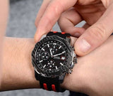 Guess Octane Chronograph Black Dial Two Tone Silicone Strap Watch For Men - W1047G1 Authentic Buy Shop Now