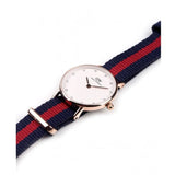 Daniel Wellington Classy Oxford White Dial Two Tone Nylon Strap Watch For Women - DW00100064 Authentic Buy Shop Now
