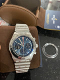 Breitling Chronomat B01 42mm Blue Dial Silver Steel Strap Watch for Men - AB0134101C1A1 Authentic Buy Shop Now