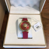 Versace Palazzo Empire Greca Red Dial Red Leather Strap Watch for Women - VEDV00319 Authentic Buy Shop Now