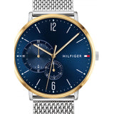 Tommy Hilfiger Brooklyn Quartz Blue Dial Silver Mesh Bracelet Watch for Men - 1791505 Authentic Buy Shop Now