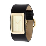 Marc Jacobs Champagne Dial Black Leather Strap Watch for Women - MBM2047 Authentic Buy Shop Now