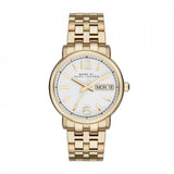 Marc Jacobs Fergus White Dial Gold Steel Strap Watch for Women - MBM8647 Authentic Buy Shop Now