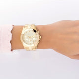 Marc Jacobs Blade Chronograph Gold Dial Gold Steel Strap Watch for Women - MBM3101 Authentic Buy Shop Now