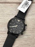 Emporio Armani Dress Chronograph Black Dial Black Leather Strap Watch For Men - AR1918 Authentic Buy Shop Now