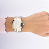 Marc Jacobs Blade Chronograph Silver Dial Two Tone Steel Strap Watch for Women - MBM3177 Authentic Buy Shop Now