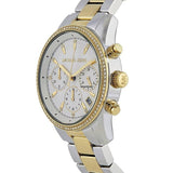 Michael Kors Ritz White Dial Two Tone Steel Strap Watch for Women - MK6474 Authentic Buy Shop Now
