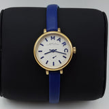 Marc Jacobs Sally White Dial Blue Leather Strap Watch for Women - MBM1354 Authentic Buy Shop Now