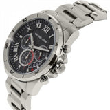 Michael Kors Brecken Chronograph Quartz Black Dial Silver Steel Strap Watch For Men - MK8438 Authentic Buy Shop Now