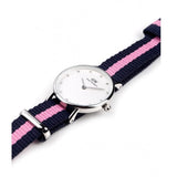 Daniel Wellington Classy Winchester White Dial Two Tone NATO Strap Watch For Women - DW00100073 Authentic Buy Shop Now
