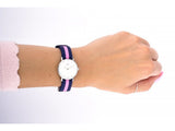Daniel Wellington Classy Winchester White Dial Two Tone NATO Strap Watch For Women - DW00100073 Authentic Buy Shop Now