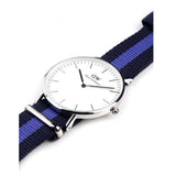 Daniel Wellington Classic Swansea White Dial Two Tone NATO Strap Watch For Women - DW00100048 Authentic Buy Shop Now
