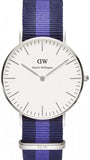 Daniel Wellington Classic Swansea White Dial Two Tone NATO Strap Watch For Women - DW00100048 Authentic Buy Shop Now
