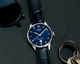 Tissot Chemin Des Tourelles Powermatic 80 Lady Blue Dial Blue Leather Strap Watch For Women - T099.207.16.047.00 Authentic Buy Shop Now