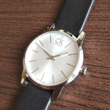 Calvin Klein City Silver Dial Black Leather Strap Watch For Women - K2G231C6 Authentic Buy Shop Now