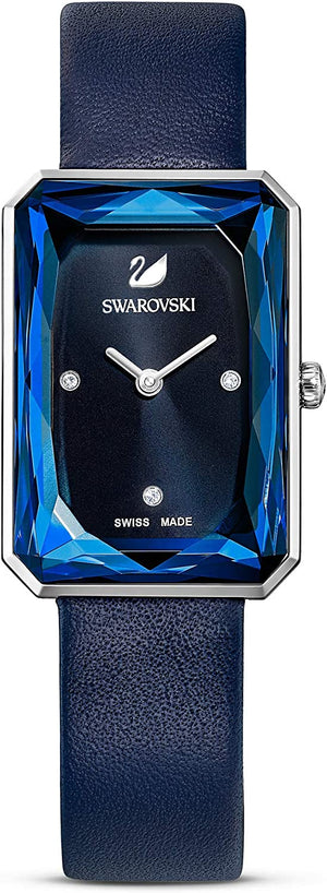 Swarovski Uptown Crystal Blue Dial Blue Leather Strap Watch for Women - 5547713 Authentic Buy Shop Now
