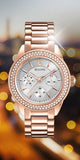 Bulova Crystal Silver Dial Rose Gold Steel Strap Watch for Women - 97N101 Authentic Buy Shop Now