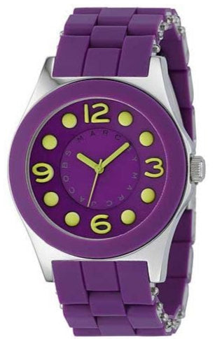 Marc Jacobs Pelly Purple Dial Purple Silicone Strap Watch for Women - MBM2505 Authentic Buy Shop Now