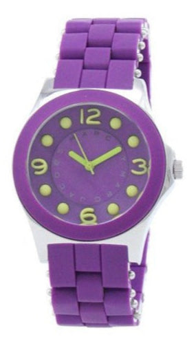 Marc Jacobs Pelly Purple Dial Purple Silicone Strap Watch for Women - MBM2515 Authentic Buy Shop Now