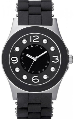 Marc Jacobs Pelly Black Dial Black Silicone Strap Watch for Women - MBM2544 Authentic Buy Shop Now