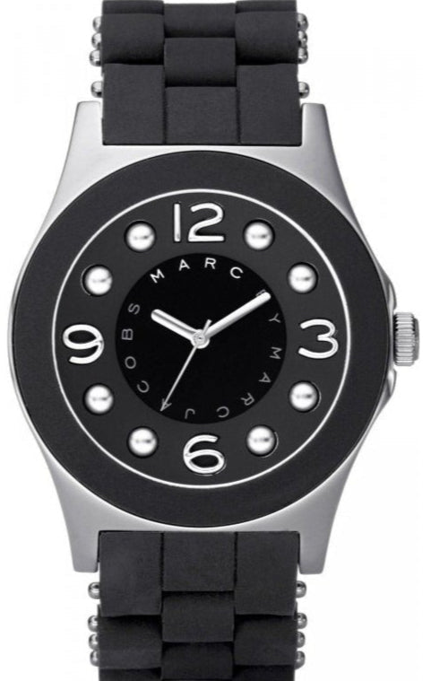 Marc Jacobs Pelly Black Dial Black Silicone Strap Watch for Women - MBM2544 Authentic Buy Shop Now