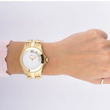 Marc Jacobs Rivera White Dial Gold Steel Strap Watch for Women - MBM3134 Authentic Buy Shop Now