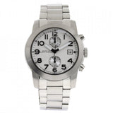 Marc Jacobs Larry Chronograph White Dial Silver Steel Strap Watch for Men - MBM5030 Authentic Buy Shop Now