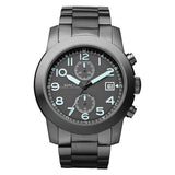 Marc Jacobs Larry Chronograph Black Dial Gunmetal Grey Steel Strap Watch for Men - MBM5031 Authentic Buy Shop Now