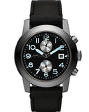 Marc Jacobs Larry Chronograph Black Dial Black Leather Strap Watch for Men - MBM5054 Authentic Buy Shop Now