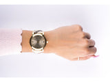 Burberry The City Gold Dial Haymarket Brown Leather Strap Watch for Women - BU9026 Authentic Buy Shop Now