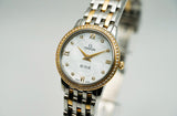 Omega De Ville Prestige Quartz Diamonds Mother of Pearl Dial Two Tone Steel Strap Watch for Women - 424.25.27.60.55.001 Authentic Buy Shop Now