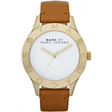 Marc Jacobs Blade White Dial Brown Leather Strap Watch for Women - MBM1218 Authentic Buy Shop Now