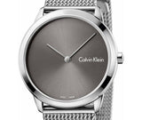 Calvin Klein Minimal Grey Dial Silver Mesh Bracelet Watch for Women - K3M221Y3 Authentic Buy Shop Now
