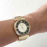 Michael Kors Catlin Black Dial Gold Steel Strap Watch for Women - MK3338 Authentic Buy Shop Now