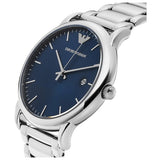Emporio Armani Luigi Blue Dial Silver Steel Strap Watch For Men - AR11089 Authentic Buy Shop Now