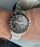 Maserati Traguardo Black Dial Silver Chronograph with Tachymeter Watch For Men - R8873612042 Authentic Buy Shop Now
