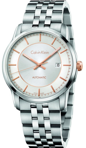 Calvin Klein Infinity Silver Dial Silver Steel Strap Watch for Men - K5S34B46 Authentic Buy Shop Now