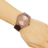 Michael Kors Runway Quartz Brown Dial Brown Steel Strap Watch For Women - MK3418 Authentic Buy Shop Now