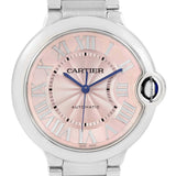 Cartier Ballon Bleu De Cartier Pink Dial Silver Steel Strap Watch for Women - W6920041 Authentic Buy Shop Now