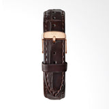 Daniel Wellington Classic York White Dial Brown Leather Strap Watch For Women - DW00100038 Authentic Buy Shop Now