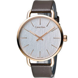 Calvin Klein Even Silver Dial Brown Leather Strap Watch for Men - K7B216G6 Authentic Buy Shop Now
