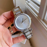Michael Kors Gabbi Quartz Crystals Silver Dial Silver Steel Strap Watch For Women - MK3984 Authentic Buy Shop Now