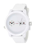 Tommy Hilfiger Denim White Dial White Rubber Strap Watch for Men - 1791324 Authentic Buy Shop Now