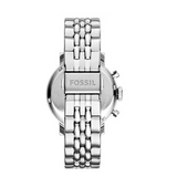 Fossil Boyfriend Chronograph Silver Dial Silver Steel Strap Watch for Women - ES2198 Authentic Buy Shop Now