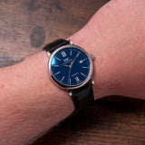 IWC Portofino '150 Years Edition' Automatic Blue Dial Black Leather Strap Watch for Men - IW356518 Authentic Buy Shop Now