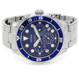 Fossil FB-03 Chronograph Blue Dial Silver Steel Strap Watch for Men - FS5724 Authentic Buy Shop Now