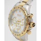Hugo Boss Ikon Chronograph Silver Dial Two Tone Steel Strap Watch for Men - 1512960 Authentic Buy Shop Now