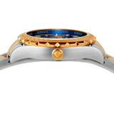 Versace Hellenyium Blue Dial Two Tone Steel Strap Watch for Women - V12060017 Authentic Buy Shop Now