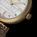 Versace Meander Greca White Dial Gold Mesh Bracelet Watch for Women - VELW00820 Authentic Buy Shop Now