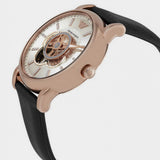Emporio Armani Luigi Automatic Silver Dial Black Leather Strap Watch For Men - AR60013 Authentic Buy Shop Now